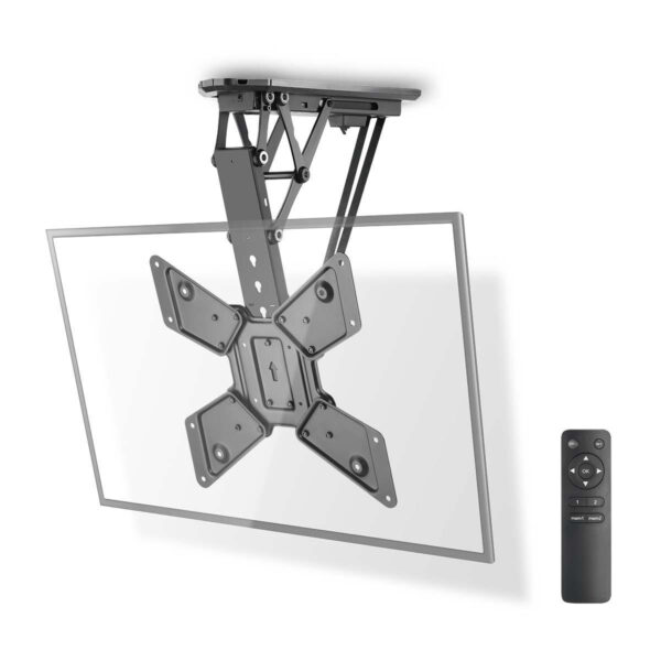 Gemotoriseerde TV-plafondbeugel | 23 - 55 " | Maximaal schermgewicht: 30 kg | Kantelbaar | Maximale plafondafstand: 663 mm | Minimale plafondafstand: 108 mm | Afstandbestuurbaar | Staal | Zwart
